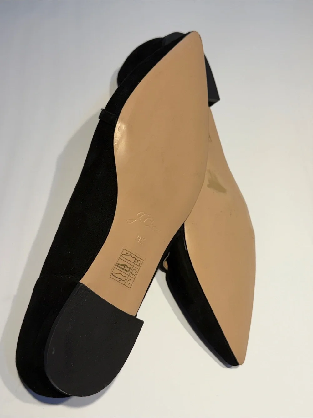 J. Crew Gwen Mary Jane Black Suede Ballet Flats Shoes Sz 9.5 Women’s